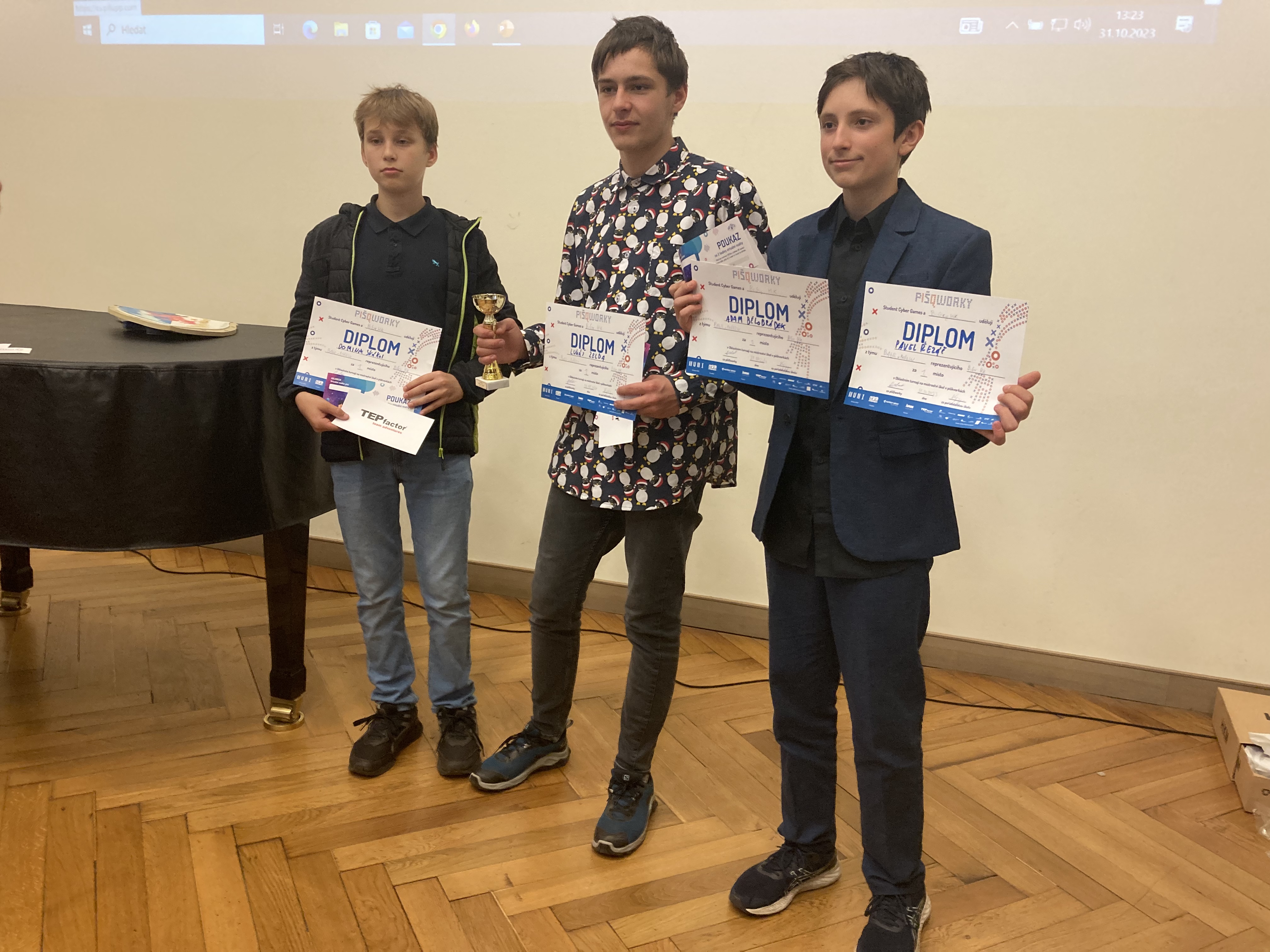 1. místo v oblastním kole Pišqworek