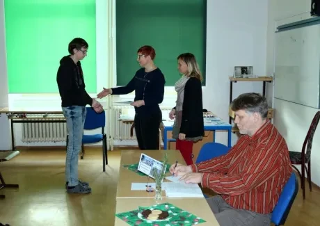 Předávání cen za literární soutěž autorského čtení a Olympiádu v ČJ