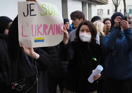 Setkání studentů na podporu Ukrajiny