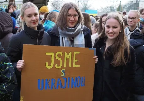 Setkání studentů na podporu Ukrajiny
