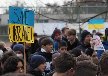 Setkání studentů na podporu Ukrajiny