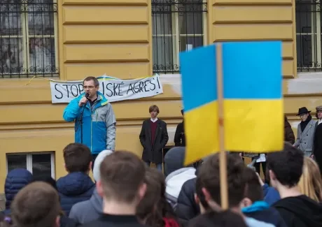 Setkání studentů na podporu Ukrajiny