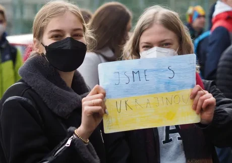 Setkání studentů na podporu Ukrajiny