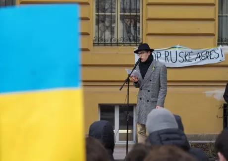 Setkání studentů na podporu Ukrajiny