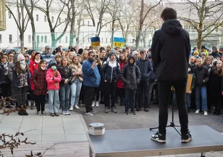 Setkání studentů na podporu Ukrajiny