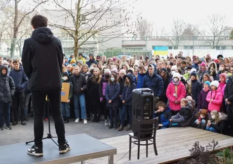 Setkání studentů na podporu Ukrajiny