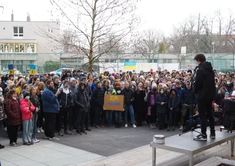 Setkání studentů na podporu Ukrajiny