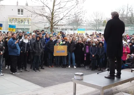 Setkání studentů na podporu Ukrajiny