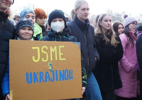Setkání studentů na podporu Ukrajiny