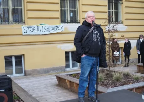 Setkání studentů na podporu Ukrajiny