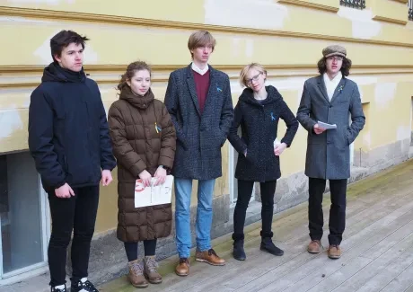 Setkání studentů na podporu Ukrajiny