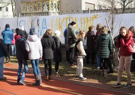 Setkání studentů na podporu Ukrajiny