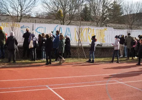 Setkání studentů na podporu Ukrajiny